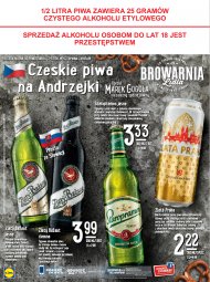 Czeskie piwa na Andrzejki: staropramen jasne, wiele rodzajów, ...