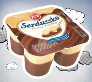 Zott Serduszko pudding , cena 2,49 PLN za 4x125 g/1 opak. 
- ...