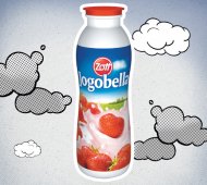Zott Jogobella jogurt pitny , cena 1,59 PLN za 250 g/1 opak. ...