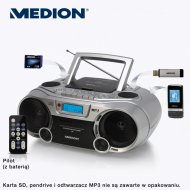Radioodtwarzacz stereofoniczny MP3/CD Medion life, cena 222,00 ...